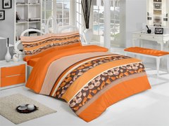 Комплект постельного белья двуспальный сатин Цитрус, Оранжевый, Двуспальный, 2х70х70