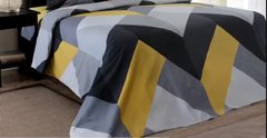 Пододеяльник двуспальный (180х215) бязь желто черная, Черный, 180х215