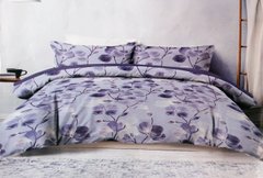 Комплект постельного белья полуторный бязь GOLD LUX Фиолетовые цветы, Сиреневый, Полуторный, 2х70х70