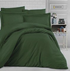 Комплект постельного белья сатин страйп европейский зеленый