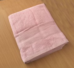 Полотенце махровое 90х145 гладкокрашенное Стик розовое, Розовый, 90х145